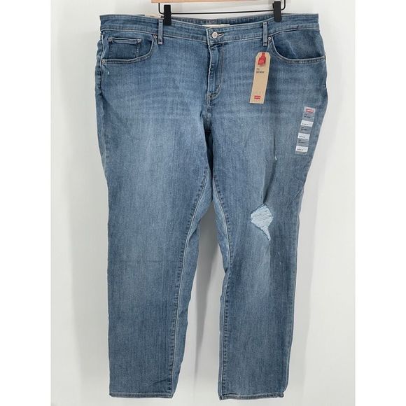 Levi’s Jeans 711 Women Plus Size 24 Blue‎ Skinny Mid Rise Brand New - Picture 1 of 12